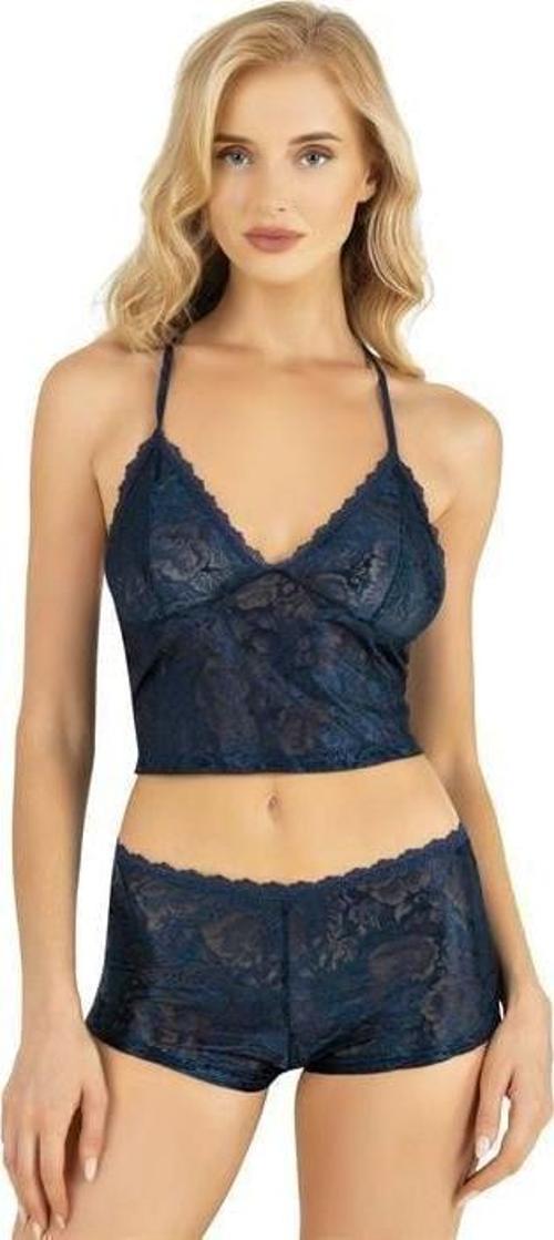 Arias Closet Lacivert Saten Şort Takımı 9222 OZN-22604