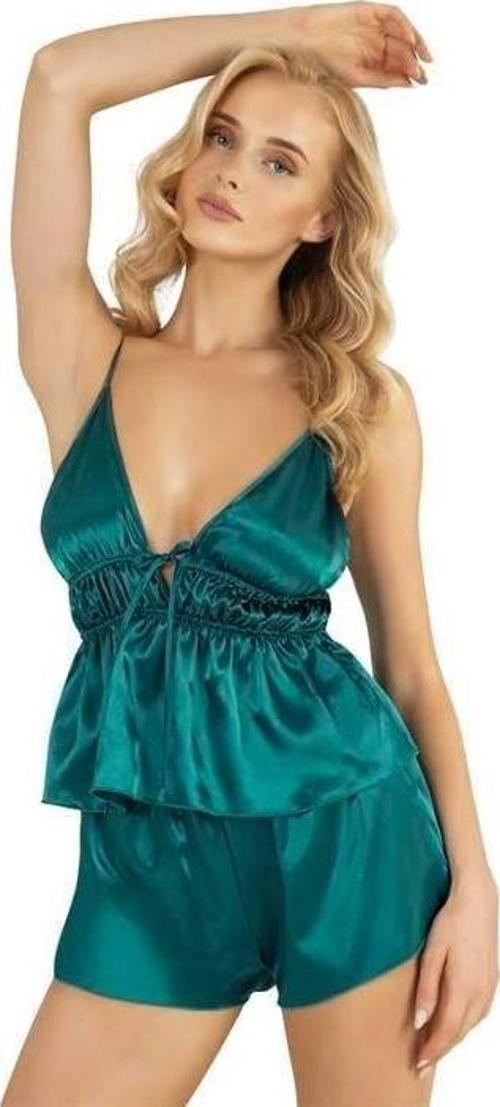 Arias Closet Petrol Saten Şort Takımı 9208 OZN-22540
