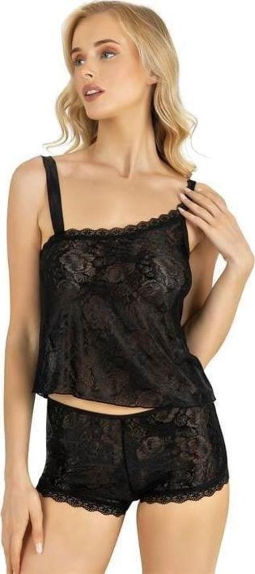 Arias Closet Siyah Saten Şort Takımı 9220 OZN-22603