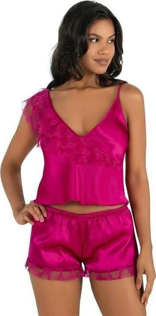 Arias Closet Vişne Saten Şort Takımı 9205 OZN-22534