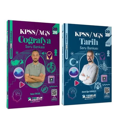 Yediiklim Yayınları 2026 KPSS Tarih ve Coğrafya Atölye Serisi Soru Bankası Seti 2 Kitap