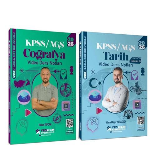 Yediiklim 2026 KPSS Tarih ve Coğrafya Atölye Video Ders Notları Seti 2 Kitap