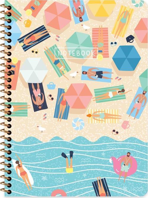Keskin 16,5 x 22,5 Çizgili Spiralli Mevsimler Defter - Yaz