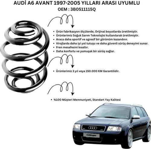 ST102007R - 1997-2005 Audi A6 Avant Arka Helezon Yay Takımı - 2 Adet