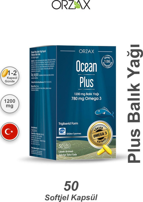 Ocean Plus 1200 mg Omega 3 Balık Yağı 50 Kapsül