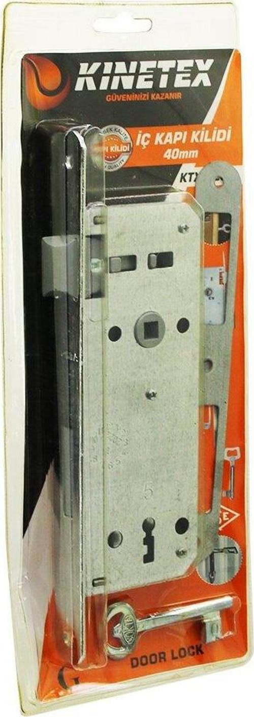 İÇ KAPI   ODA  KİLİT  40MM   ÇELİK GALVENİZ KAPLAMA GÖVDE   PİRİNÇ - NİKEL MATERYALLER  KTX-2239 (2818)