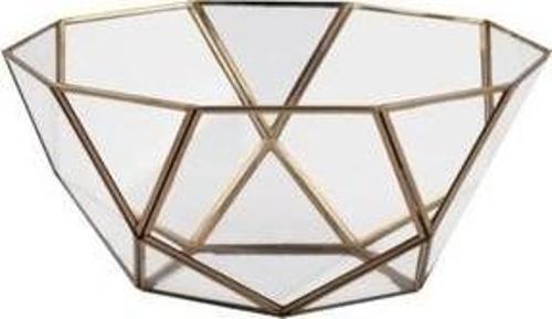 Altın Cam Kase (25 x 11 Cm)