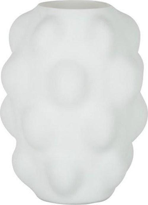 Beyaz Kabarcık Cam Vazo 2 18,5*18,5*28 cm AK.JK0031