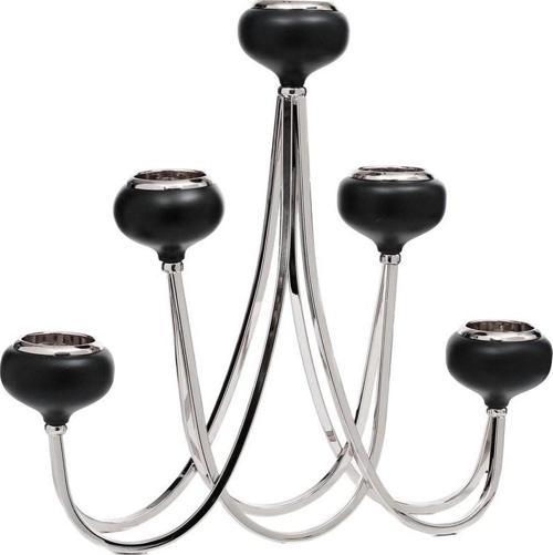 Pieuv 5'li Şamdan Silver 41X8X40 cm AK.JE0053