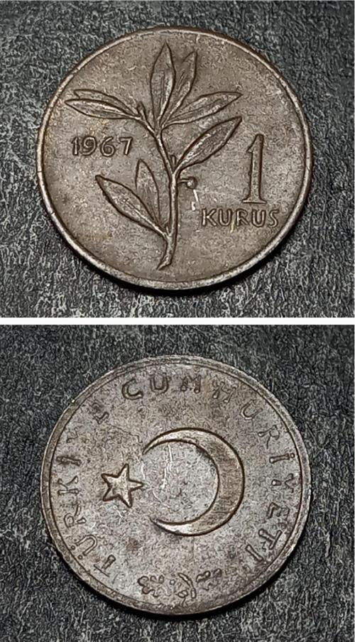 399636873414d6a229 1 Kuruş 1967 Eski Madeni Para