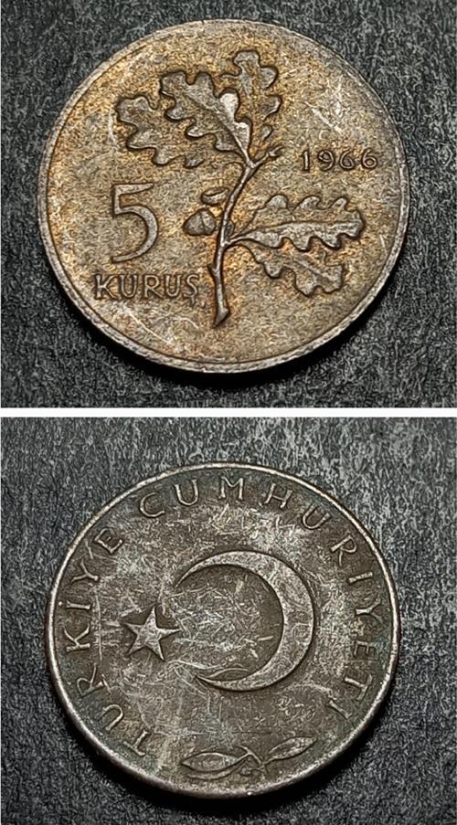 399636873427d84122 5 Kuruş 1966 Eski Madeni Para