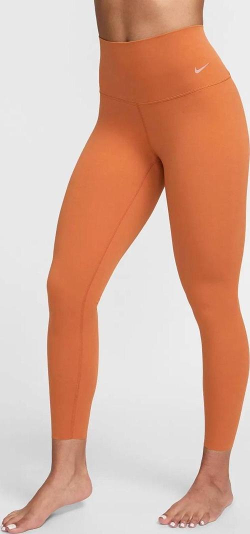 Dri Fit Zenvy Gentle Support High Waisted 7/8 Leggings Kadın Yüksek Bel İç Cepli Spor Tayt Kiremit
