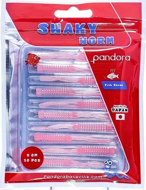 Shaky Worm 5cm 10 Adet LRF Silikonu Pink