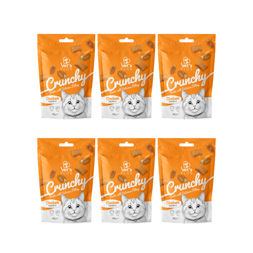 Crunchy Tavuklu Ve Catnipli Kedi Ödül Maması 60gr (6 ADET)