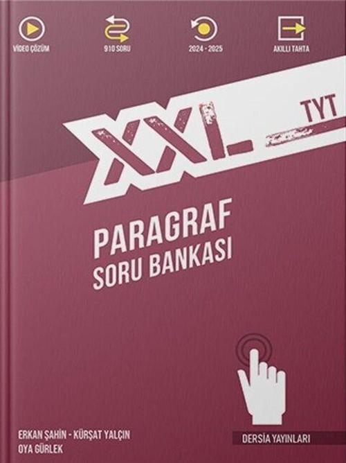 Dersia Yayınları TYT XXL Türkçe Paragraf Soru Bankası Güncel Baskı