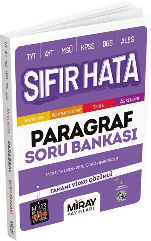 Miray Yayınları Sıfır Hata Paragraf Soru Bankası