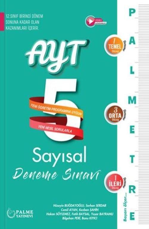 Palme Yayınları AYT Sayısal Palmetre 5 Deneme Sınavı