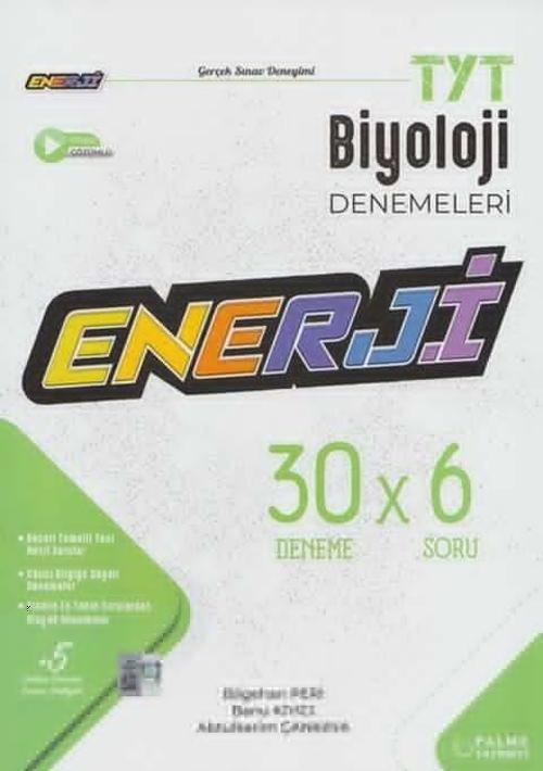 Palme Yayınları TYT Biyoloji Enerji 30 Deneme Sınavı