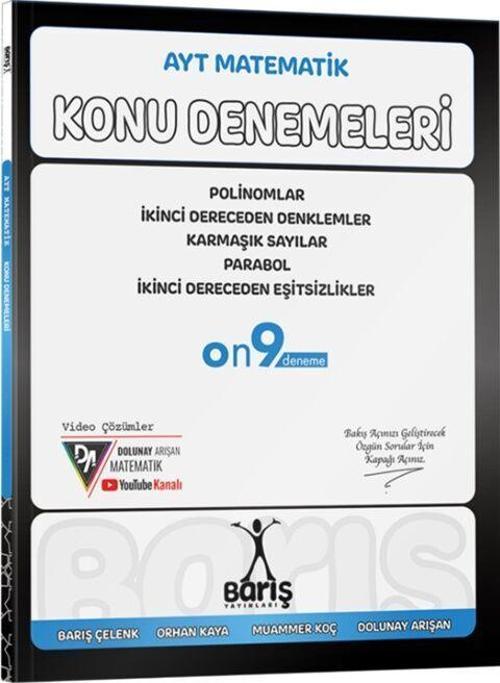 Barış Yayınları AYT Matematik Polinomlar İkinci Dereceden Denklemler Eşitsizlikler Karmaşık Sayılar