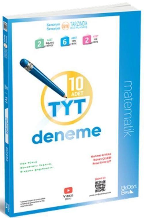 ÜçDörtBeş Yayınları TYT Matematik 10 lu Deneme