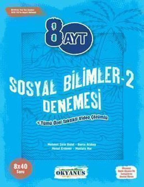 Okyanus Yayınları AYT Sosyal Bilimler 2 8li Deneme