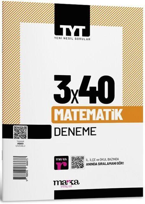 Marka Yayınları TYT Matematik 3 x 40 Deneme