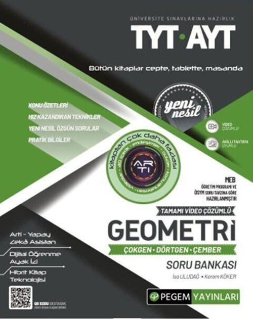 Pegem Yayınları  TYT AYT Geometri Çokgen Dörtgen Çember Tamamı Çözümlü Soru Bankası