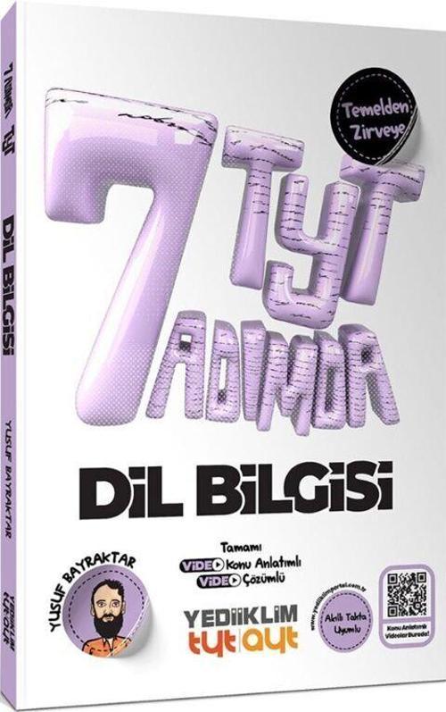 Yediiklim TYT 7 Adımda Temelden Zirveye Dil Bilgisi Video Konu Anlatımlı Video Çözümlü Soru Bankası