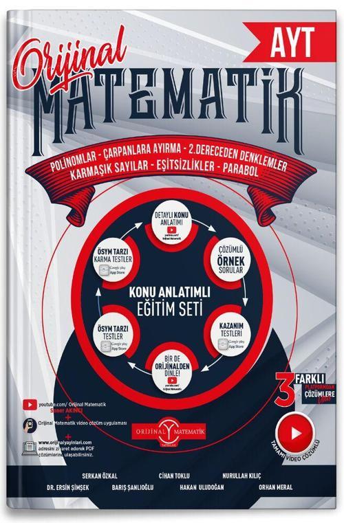 Orijinal Yayınları AYT Polinom Çarpanlara Ayırma 2. Dereceden Denklemler Karmaşık Sayılar Eşitsizli