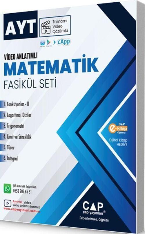 Çap AYT Matematik Fasikül Seti Tamamı Video Çözümlü