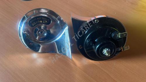 Motorsiklet kornası Salyangoz Korna Çift Takım Parlak Krom  12V 115dB