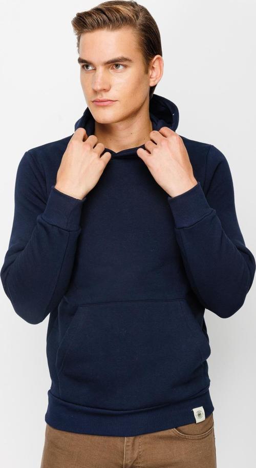 Erkek Lacivert  Kapşonlu Sweatshirt