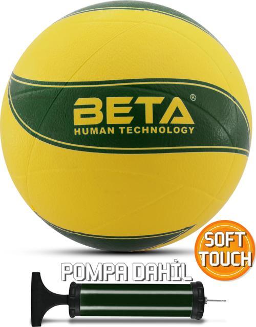 Voleybol Topu Pompalı Dahil Set Kauçuk Beta Dikişsiz Yekpare Üretim Yeşil