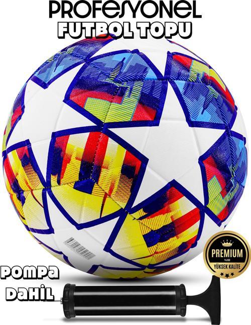 Futbol Topu FT501 Şampiyonlar Ligi Pompalı Set Sert Zemin Halı Saha Futbol Topu No:5