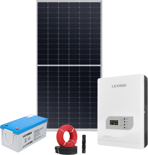 Güneş Enerjisi TV + Mini Buzdolabı + Aydınlatma Plus Paket- 1Kw Mppt Akıllı İnverter + 600W Güneş Paneli + 210Ah Jel Akü