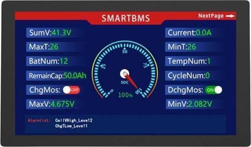 100 Balance BMS (Daly) 4.3" Dokunmatik LCD Ekran