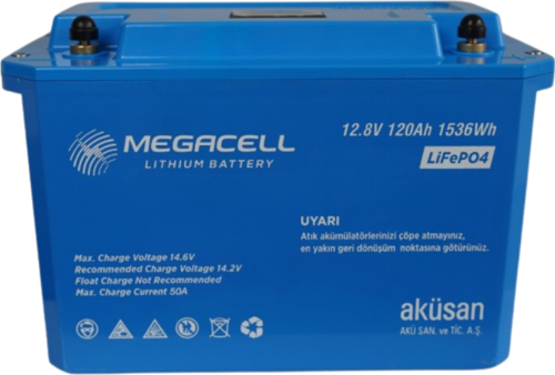 12.8V 120Ah Lifepo4 Lityum Demir Fosfat Akü