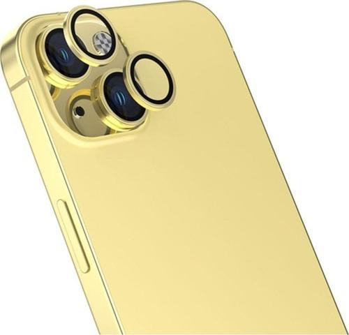 Iphone 15 Ve 15 Plus Sarı (Light Yellow) Uyumlu Kamera Lens Koruyucu Cam
