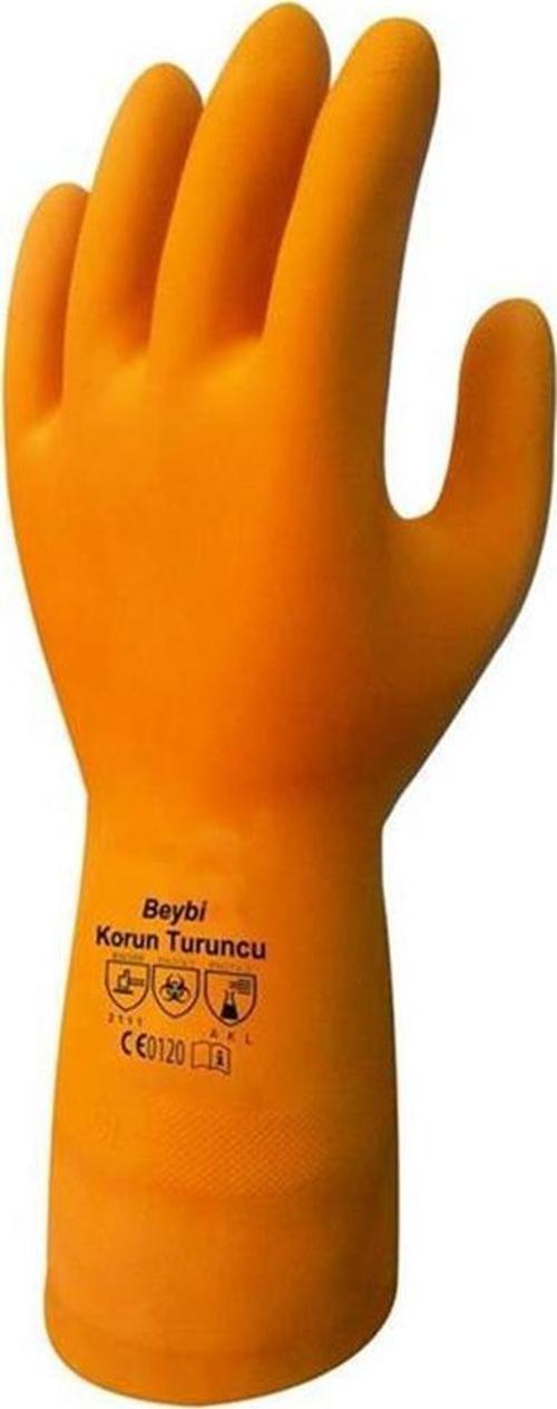 10 Beden 10 Lu Korun Yeşil Nitril Kimyasal Eldiven