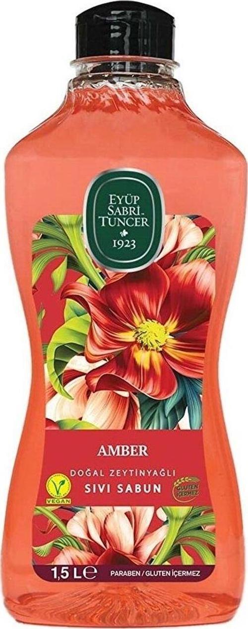 Doğal Zeytin Yağlı Amber Sıvı Sabun 1500 ml