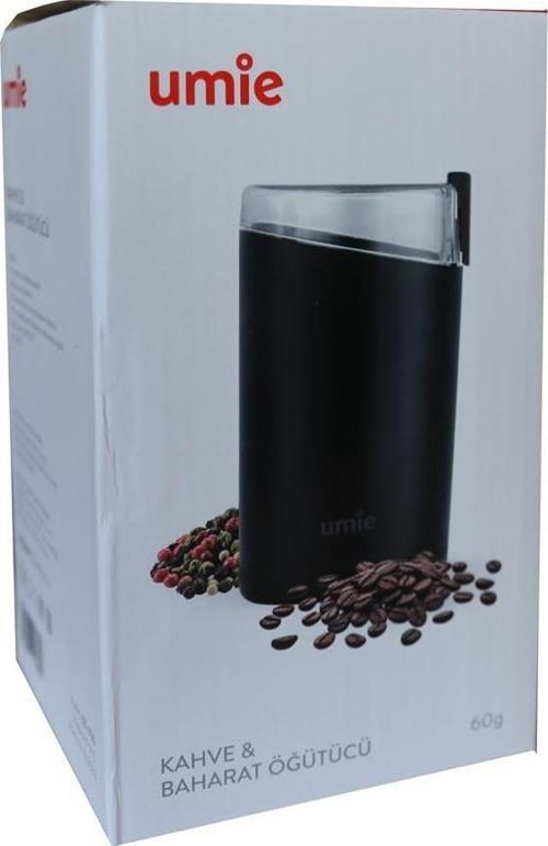 60 Gram kapasiteli Siyah 140W Kahve ve Baharat Öğütücü