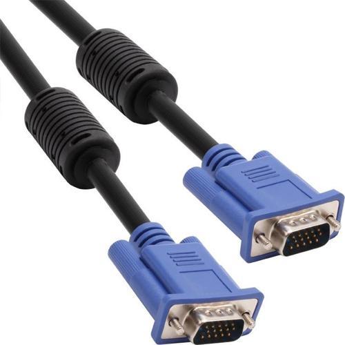 Mavi Konnektör Siyah 5 Metre Vga M-Vga M Kablo Görüntü Kablosu