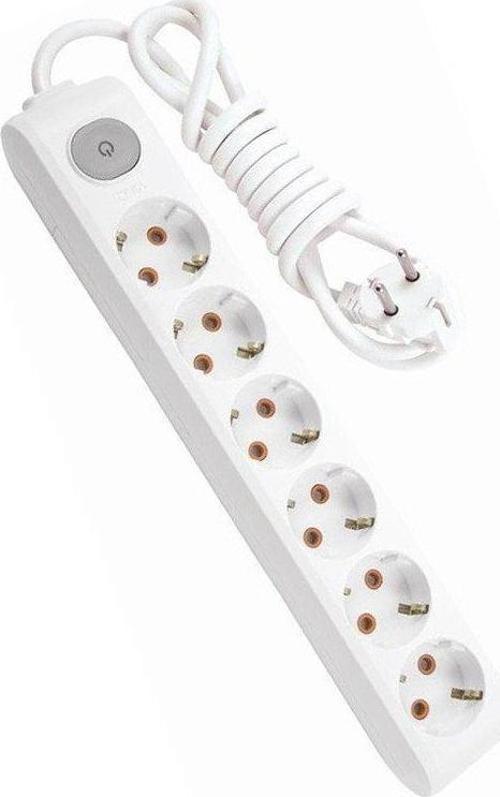 Multi-let 6'lı Priz Anahtarlı Topraklı Çocuk Korumalı - 1 Metre Beyaz