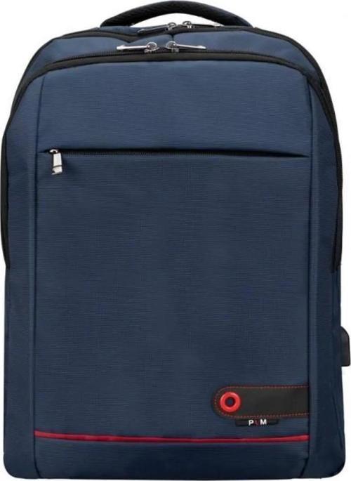 Lucca Usb 17" Lacivert Notebook Sırt Çantası Laptop Sırt Çantası