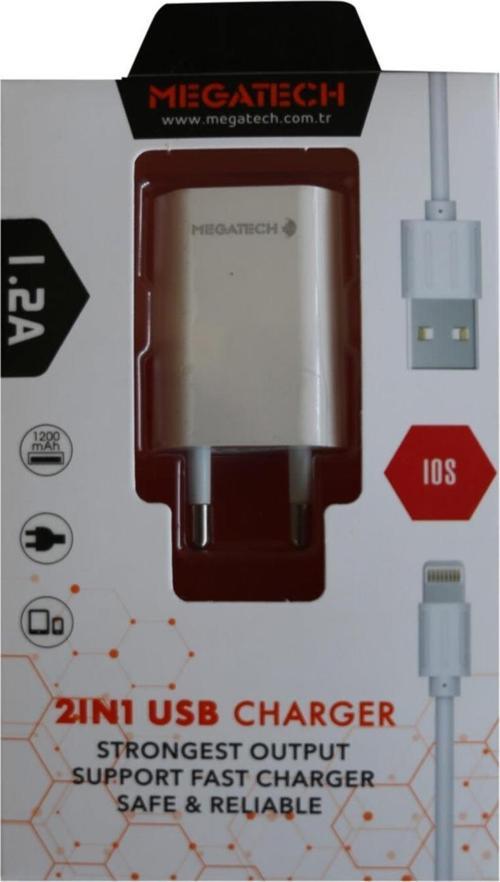 1.2ın Usb Ev Şarj Kafa + Iphone Kablo