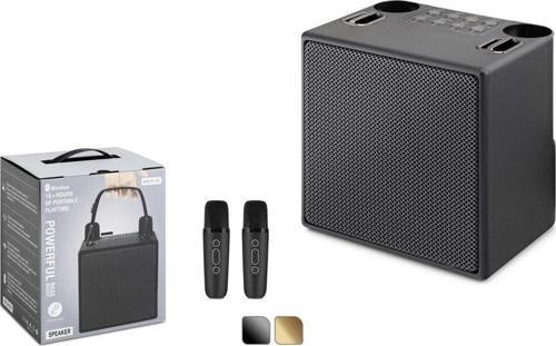 M83 Siyah  Bluetooth Karaoke 2 Mikrofonlu Speaker 10W 170-129-205MM