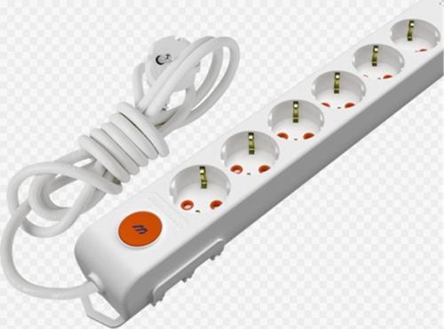 Rı-Tech 6lı 1mt Anahtarlı Topraklı  Grup Priz  (001 175 620002 01 00)
