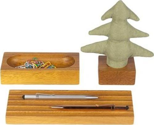 Kayigo Woody Yeşil Çam Üçlü Set - İroko Ağacı