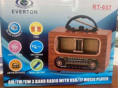 Bluetooth Fm-Usb-Tf-Aux Şarjlı Nostaljik Radyo
