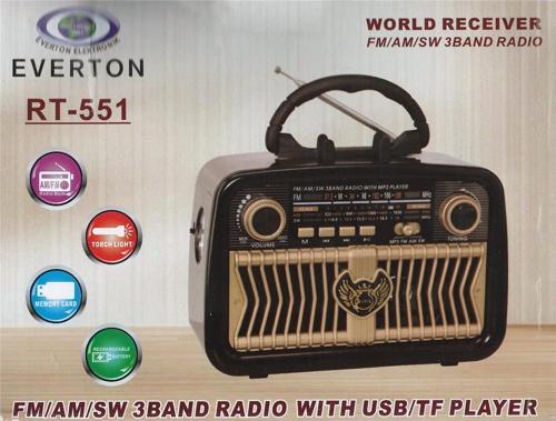 Bluetooth Fm-Usb-Tf-Aux Şarjlı Nostaljik Radyo
